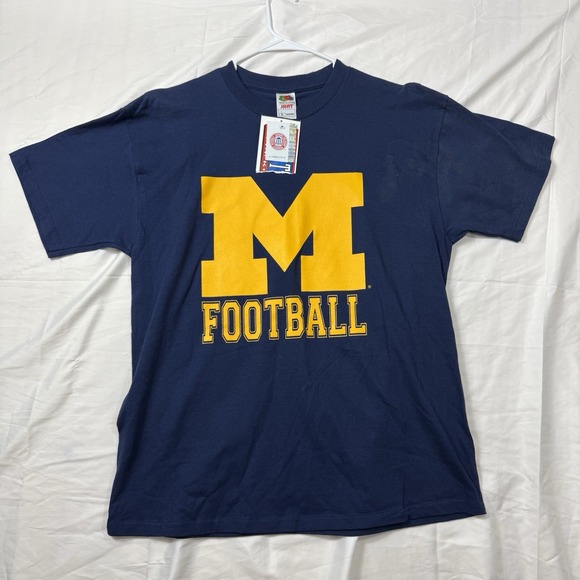 Other - Vintage Y2K Michigan Wolverines Football Shirt XL Sport Attack Fruit Of Loom Tag